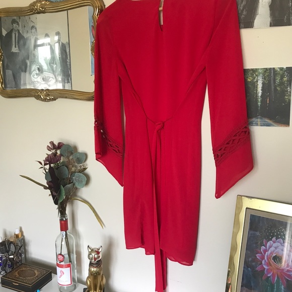 Long Sleeve Red Dress - Picture 6 of 8